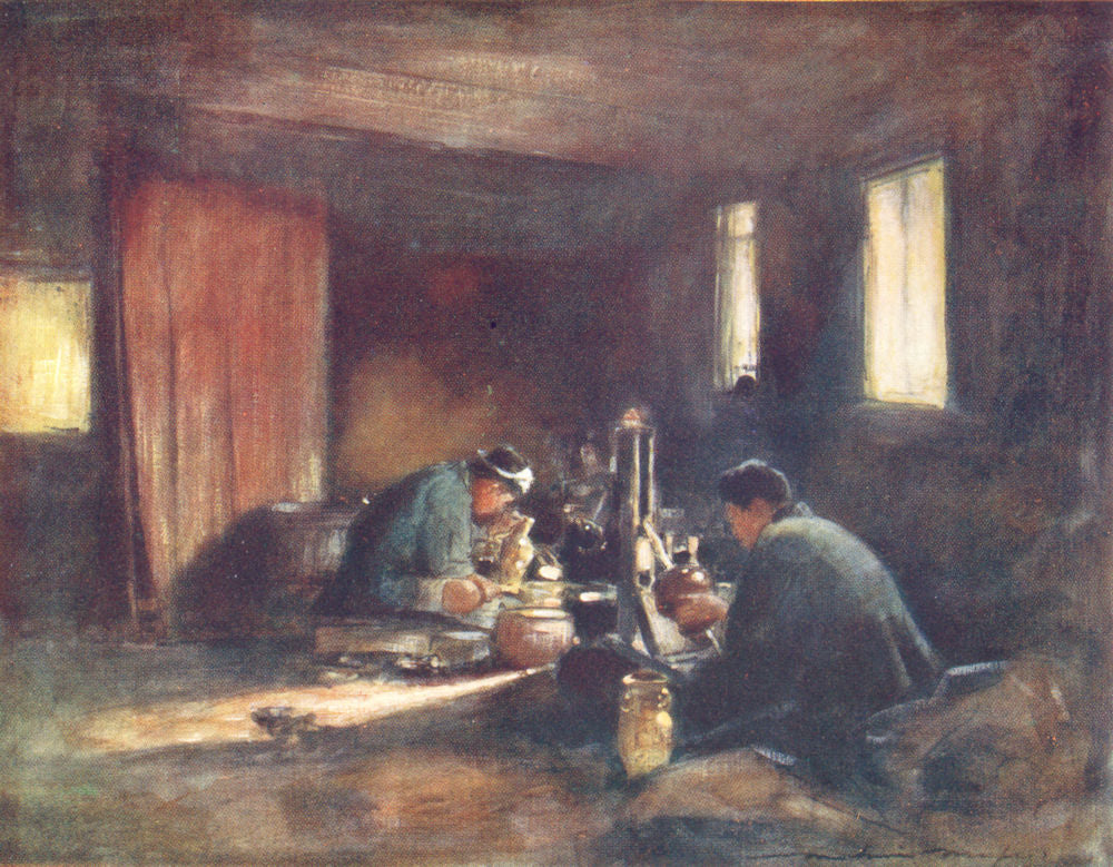 JAPAN. Workers. Bronze  1904 old antique vintage print picture